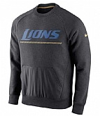 Men's Detroit Lions Nike Championship Drive Gold Collection Hybrid Fleece Performance Sweatshirt Charcoal FengYun,baseball caps,new era cap wholesale,wholesale hats